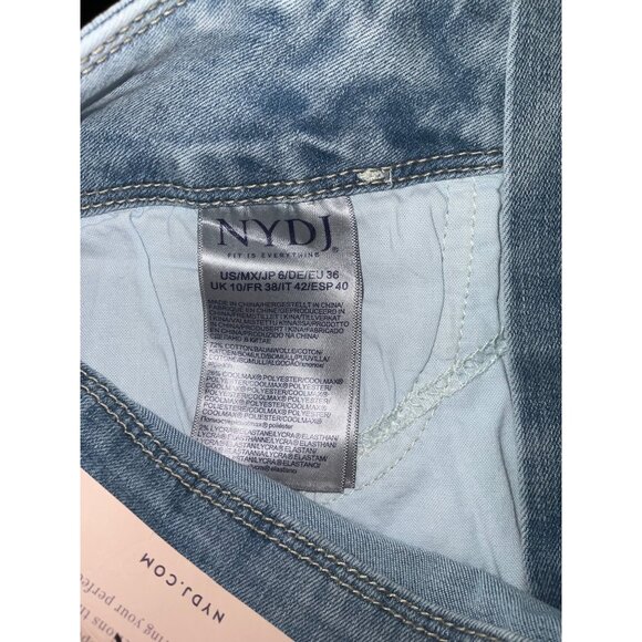 NYDJ New High Rise Major Wide Leg Capri Jeans in Cool Embrace Light Wash size 6 - Picture 8 of 16